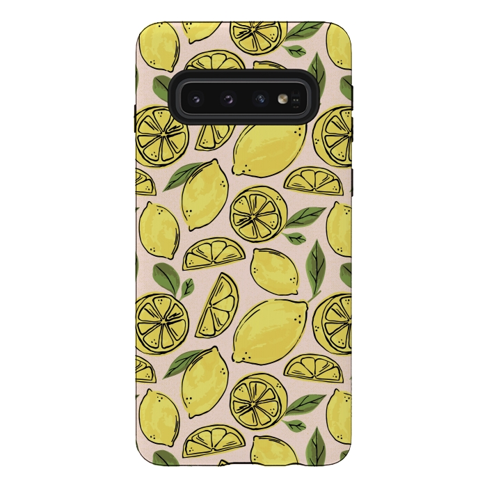 Galaxy S10 StrongFit Lemons by Melissa Lee