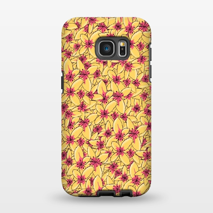 Galaxy S7 EDGE StrongFit Yellow blossom by Steve Wade (Swade)