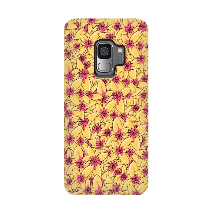 Galaxy S9 StrongFit Yellow blossom by Steve Wade (Swade)