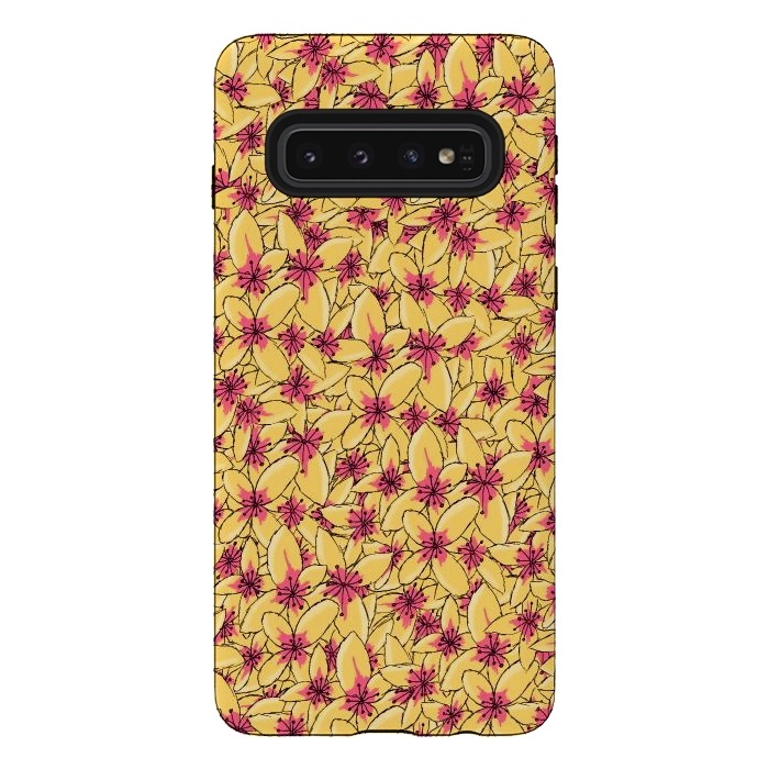 Galaxy S10 StrongFit Yellow blossom by Steve Wade (Swade)