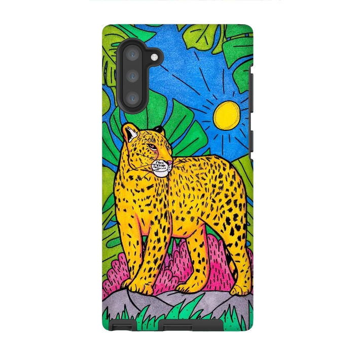 Galaxy Note 10 StrongFit Jungle leopard by Steve Wade (Swade)