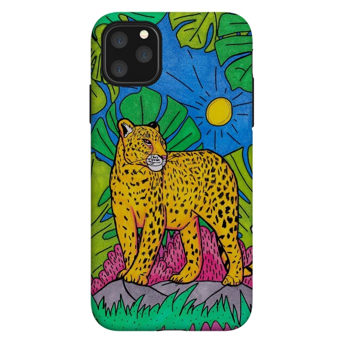 iPhone 11 Pro Max StrongFit Jungle leopard by Steve Wade (Swade)