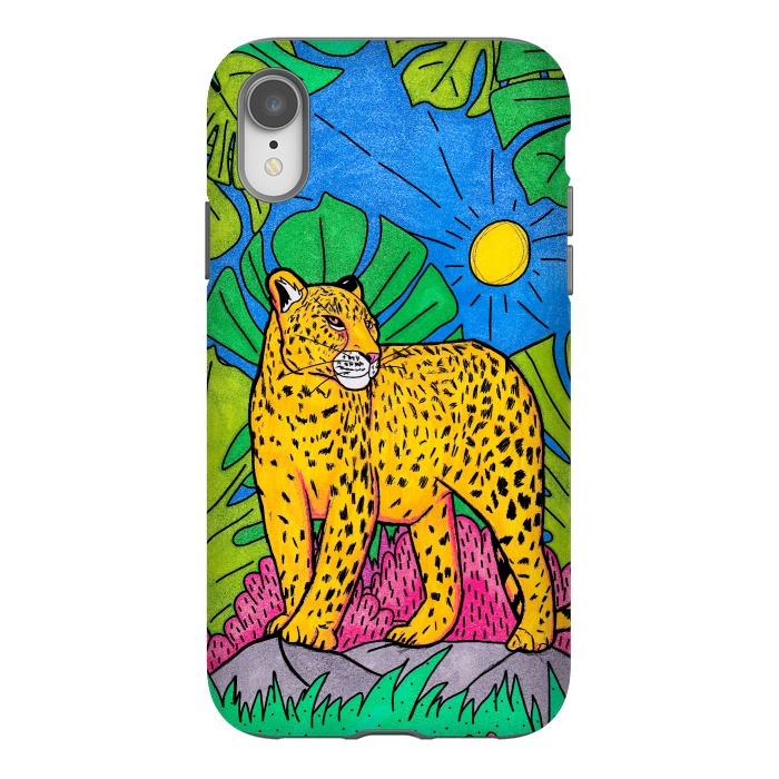 iPhone Xr StrongFit Jungle leopard by Steve Wade (Swade)