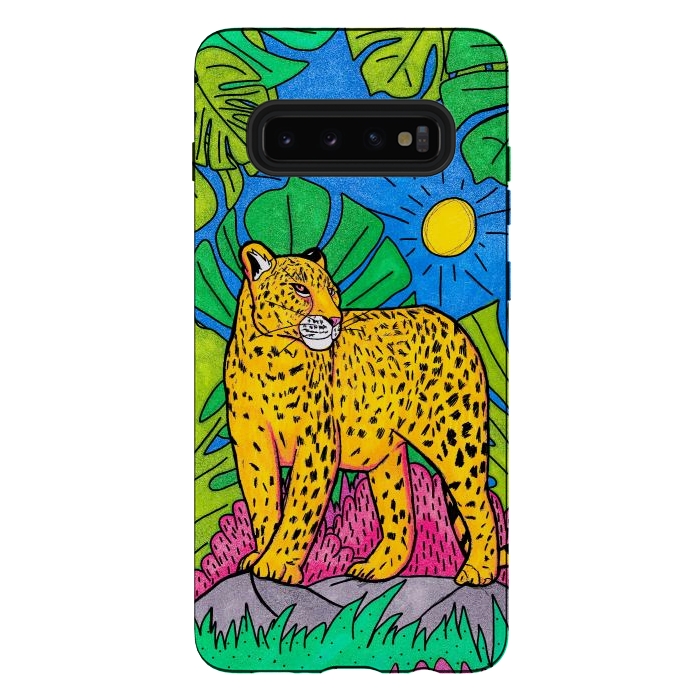Galaxy S10 plus StrongFit Jungle leopard by Steve Wade (Swade)