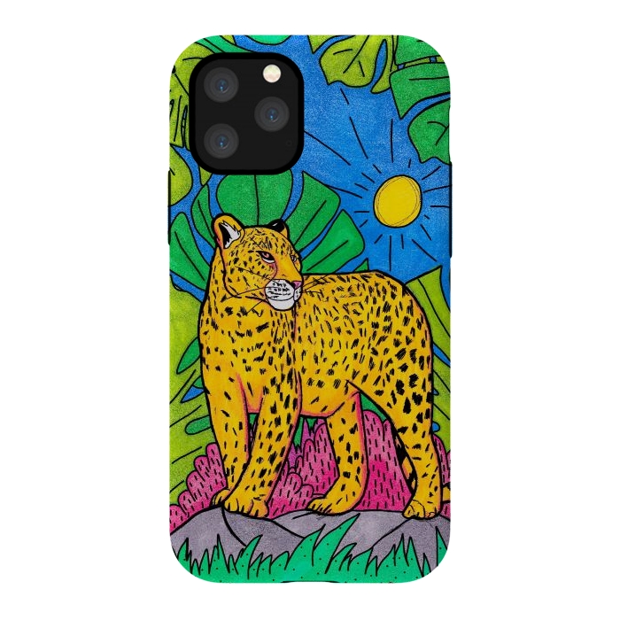 iPhone 11 Pro StrongFit Jungle leopard by Steve Wade (Swade)
