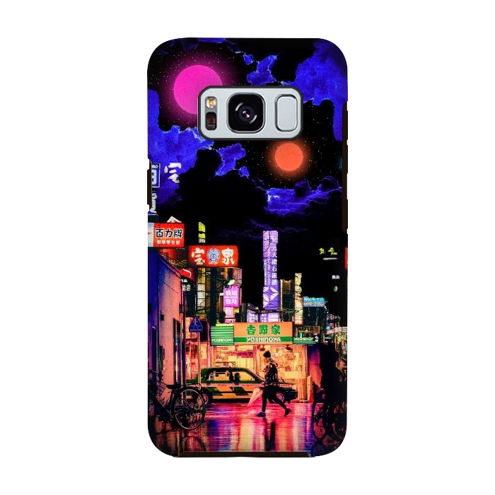 Galaxy S8 StrongFit Neon streets by Steve Wade (Swade)