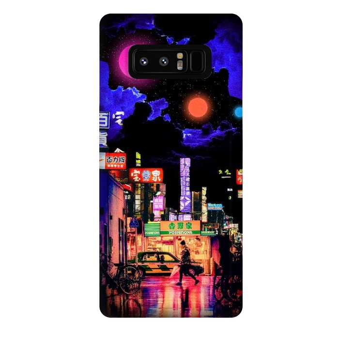 Galaxy Note 8 StrongFit Neon streets by Steve Wade (Swade)