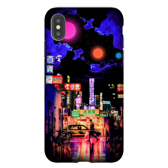 iPhone Xs Max StrongFit Neon streets by Steve Wade (Swade)
