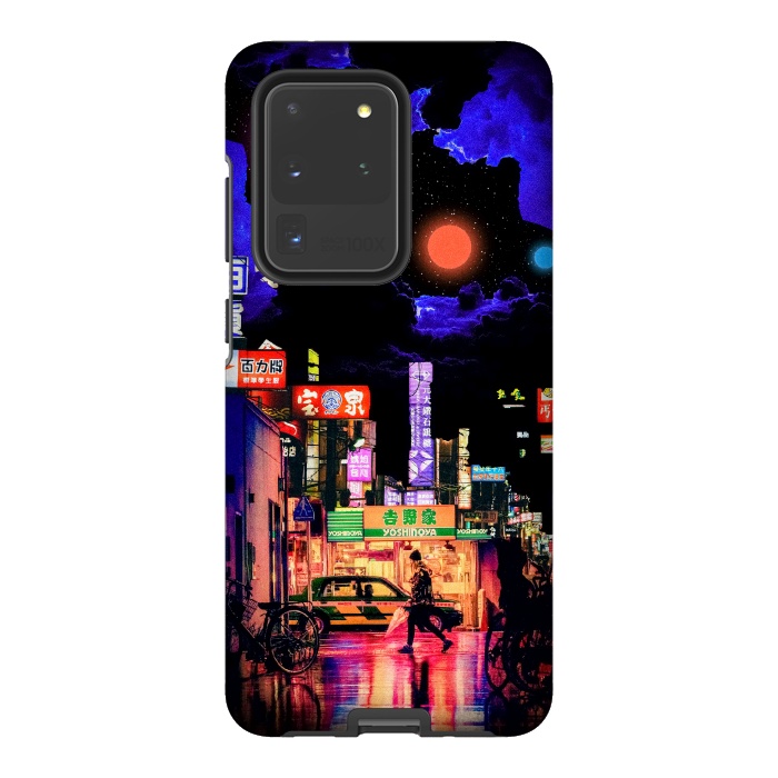 Galaxy S20 Ultra StrongFit Neon streets by Steve Wade (Swade)