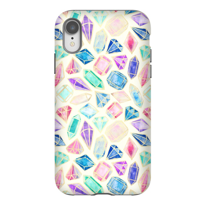 iPhone Xr StrongFit Watercolour Gems Intense by Tangerine-Tane