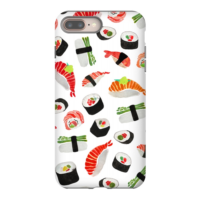 iPhone 7 plus StrongFit Sushi Pattern by Amaya Brydon