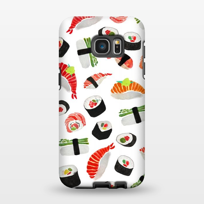 Galaxy S7 EDGE StrongFit Sushi Pattern by Amaya Brydon