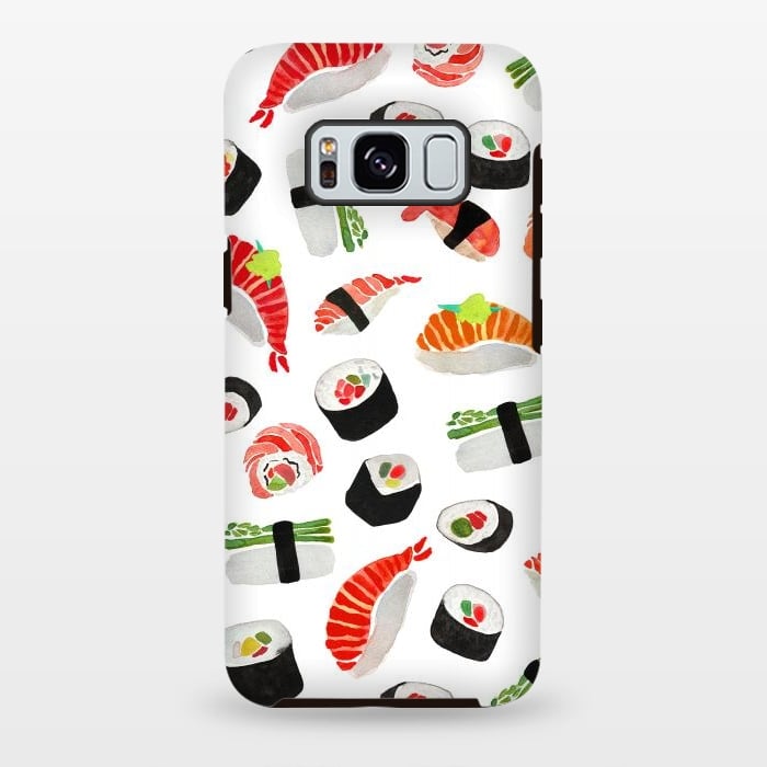 Galaxy S8 plus StrongFit Sushi Pattern by Amaya Brydon