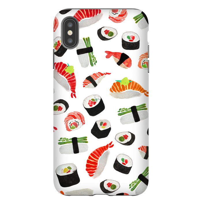 iPhone Xs Max StrongFit Sushi Pattern by Amaya Brydon
