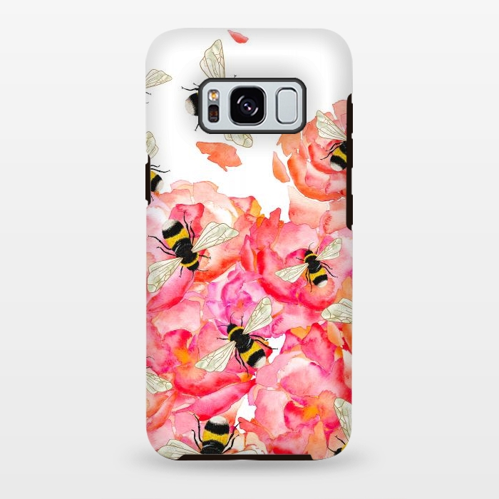 Galaxy S8 plus StrongFit Bee Blossoms by Amaya Brydon