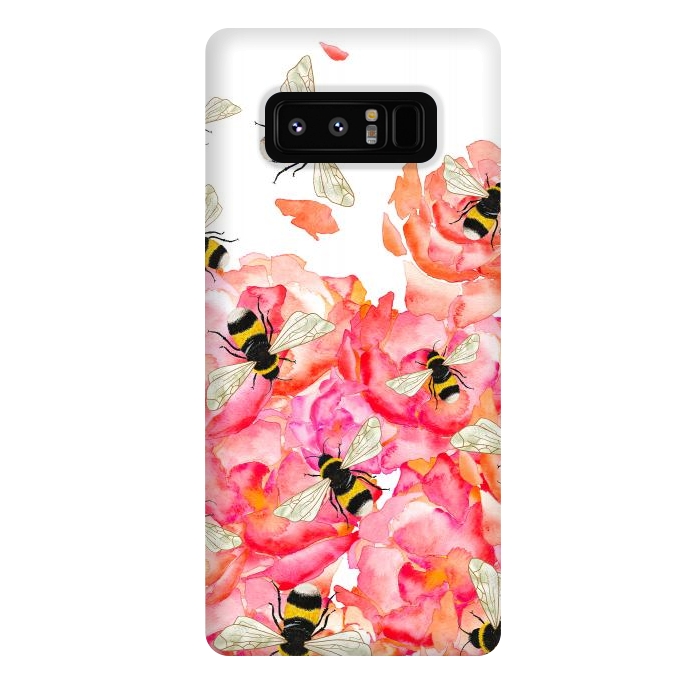 Galaxy Note 8 StrongFit Bee Blossoms by Amaya Brydon