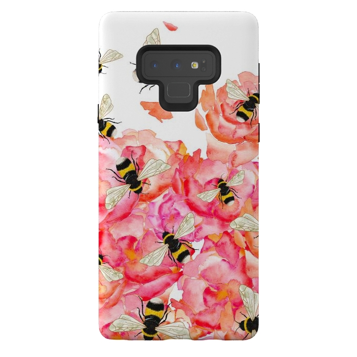 Galaxy Note 9 StrongFit Bee Blossoms by Amaya Brydon
