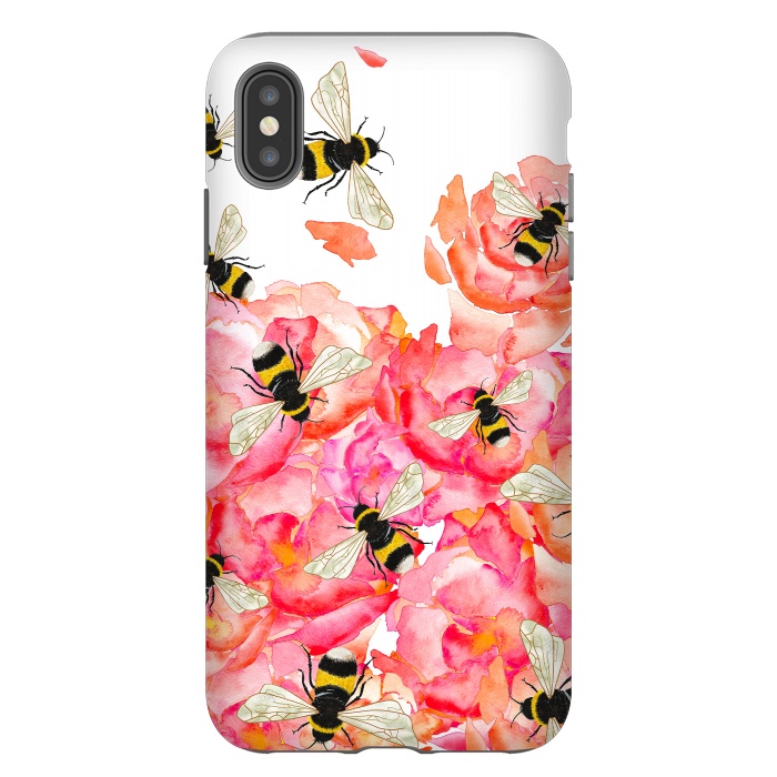iPhone Xs Max StrongFit Bee Blossoms by Amaya Brydon