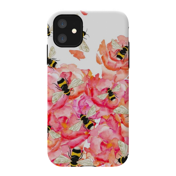 iPhone 11 StrongFit Bee Blossoms by Amaya Brydon