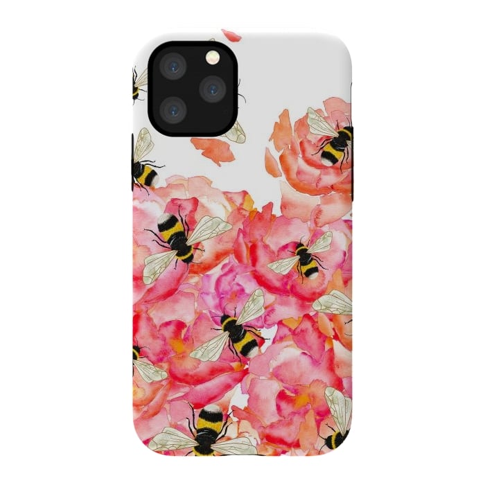 iPhone 11 Pro StrongFit Bee Blossoms by Amaya Brydon