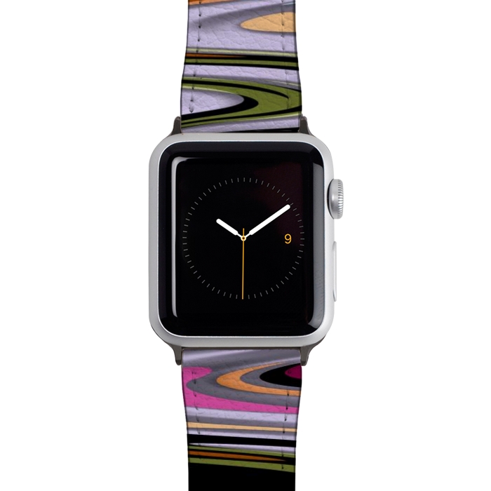 Watch 42mm / 44mm Strap PU leather Frequency by Shelly Bremmer