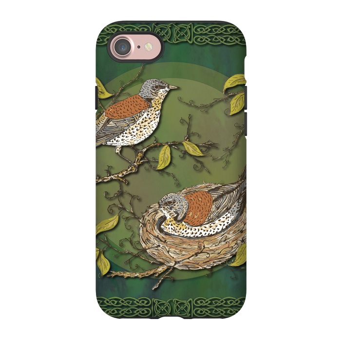 iPhone 7 StrongFit Nesting Birds Fieldfares by Lotti Brown