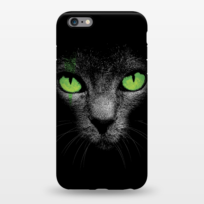 iPhone 6/6s plus StrongFit Black Cat with Green Eyes by Sitchko