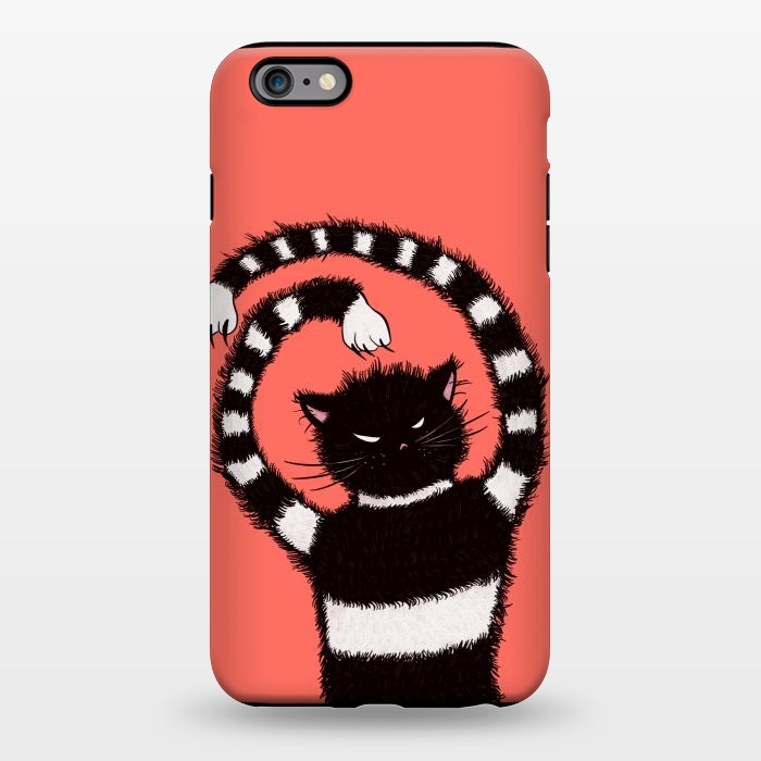 iPhone 6/6s plus StrongFit Evil Striped Cat Weird Cartoon by Boriana Giormova