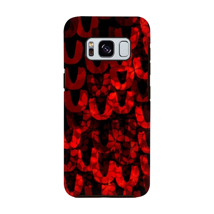Galaxy S8 StrongFit Red and black patterns by Josie