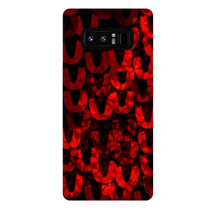 Galaxy Note 8 StrongFit Red and black patterns by Josie