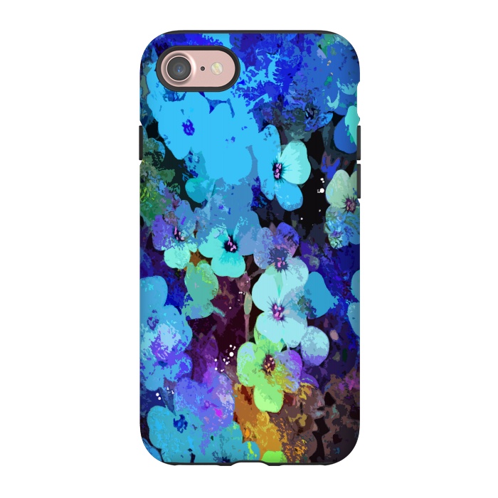 iPhone 7 StrongFit Blue floral art by Josie