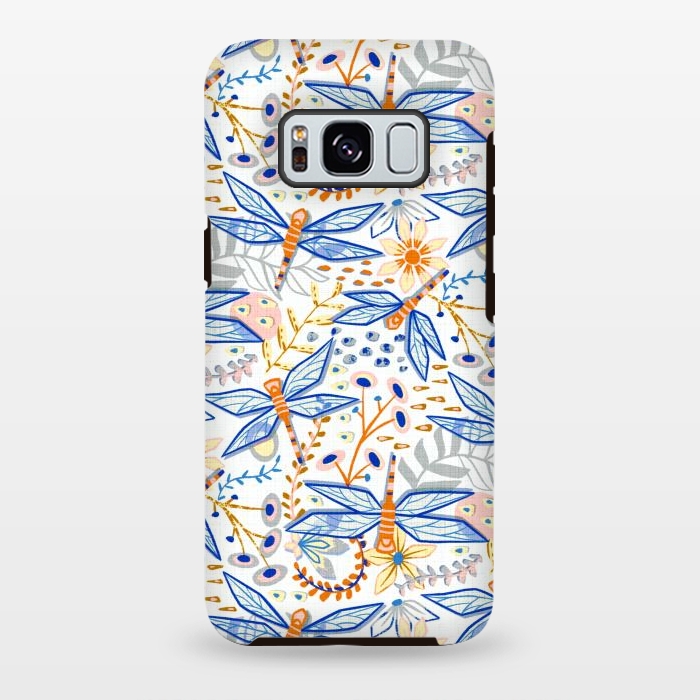 Galaxy S8 plus StrongFit Dandy Dragonflies by Tigatiga