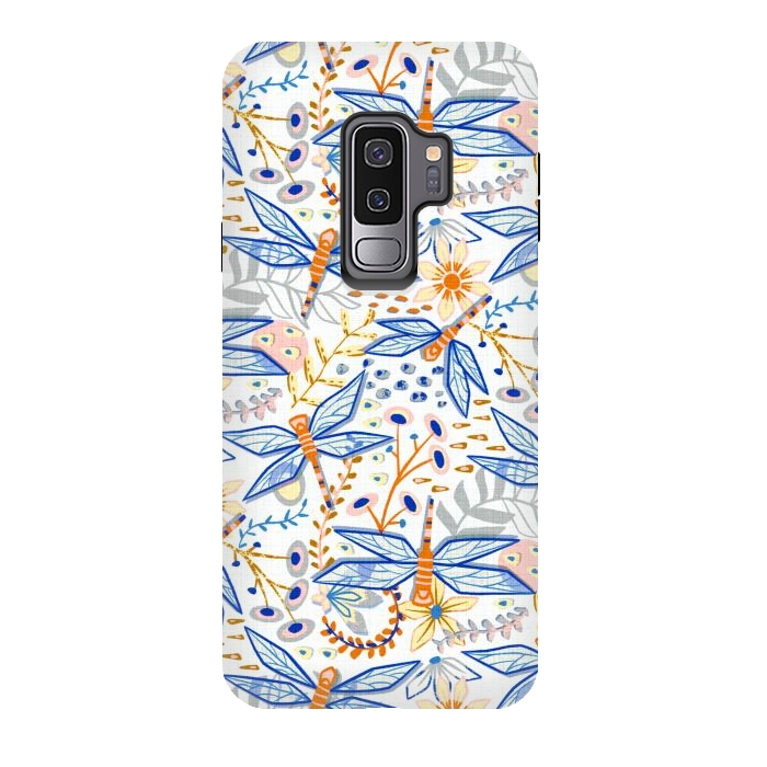 Galaxy S9 plus StrongFit Dandy Dragonflies by Tigatiga