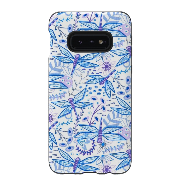 Galaxy S10e StrongFit Dragonfly Blues  by Tigatiga