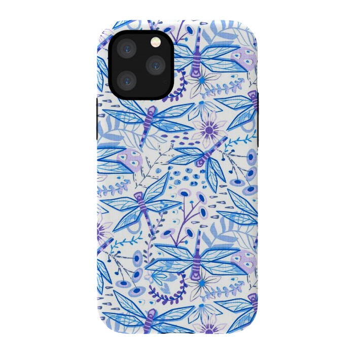 iPhone 11 Pro StrongFit Dragonfly Blues  by Tigatiga