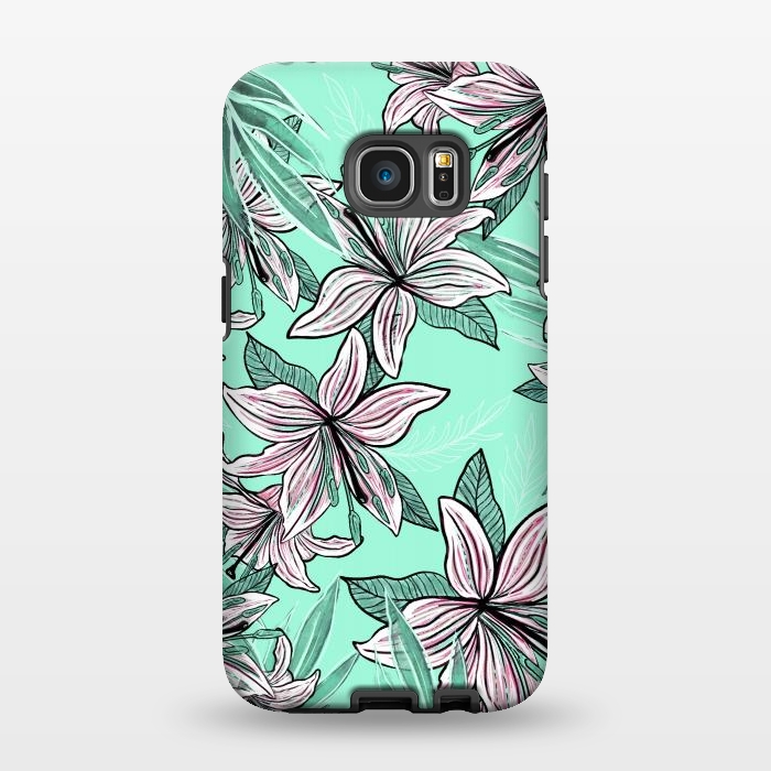 Galaxy S7 EDGE StrongFit Dancing Lilly  by Rose Halsey