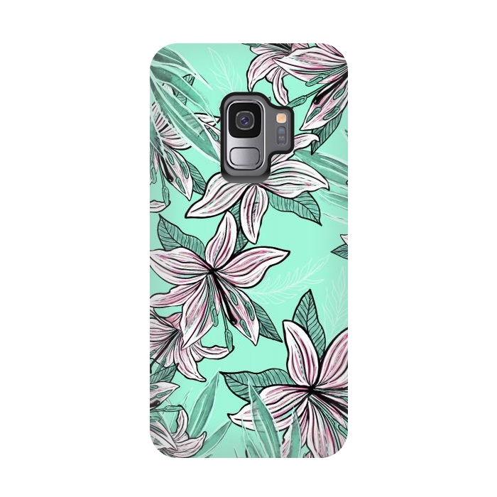Galaxy S9 StrongFit Dancing Lilly  by Rose Halsey