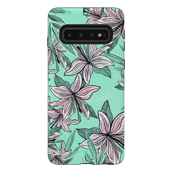 Galaxy S10 StrongFit Dancing Lilly  by Rose Halsey