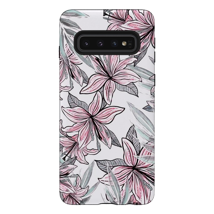 Galaxy S10 StrongFit Beautiful Lilly by Rose Halsey