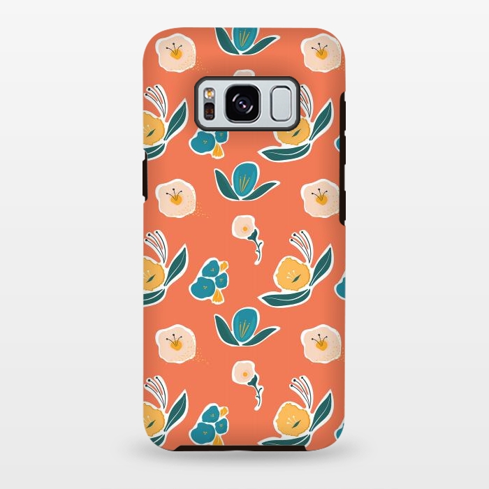 Galaxy S8 plus StrongFit Coral Floral by Kimberly Senn | Senn & Sons