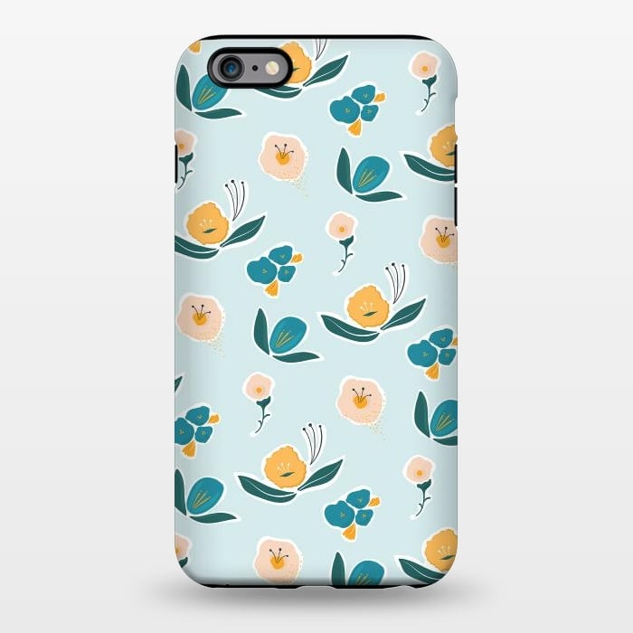 iPhone 6/6s plus StrongFit Blue Floral by Kimberly Senn | Senn & Sons