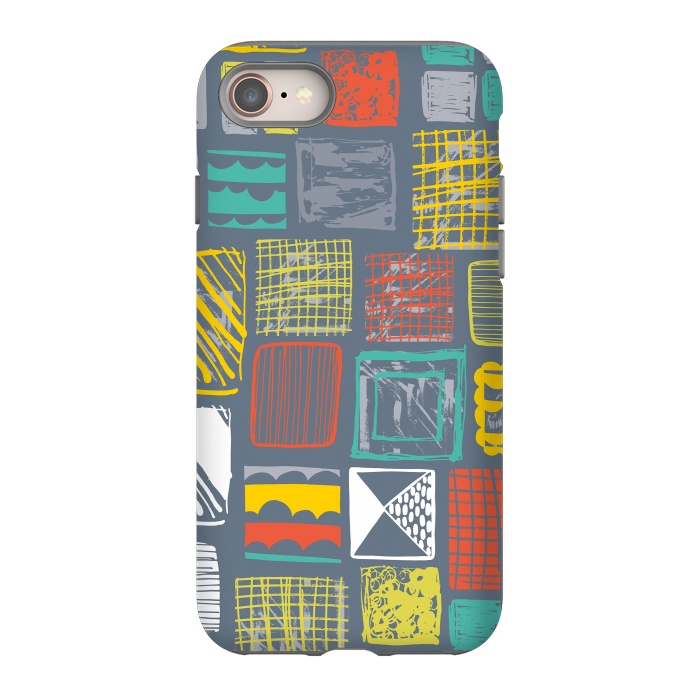 iPhone 8 StrongFit Square Metropolis Leaves by Rachael Taylor