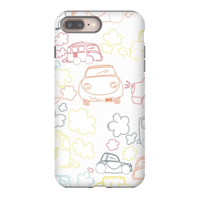 iPhone 8 plus StrongFit Stitched Cars by MaJoBV