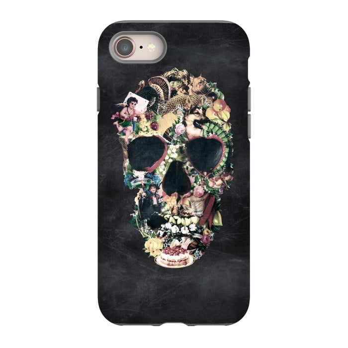 iPhone 8 StrongFit Vintage Skull by Ali Gulec