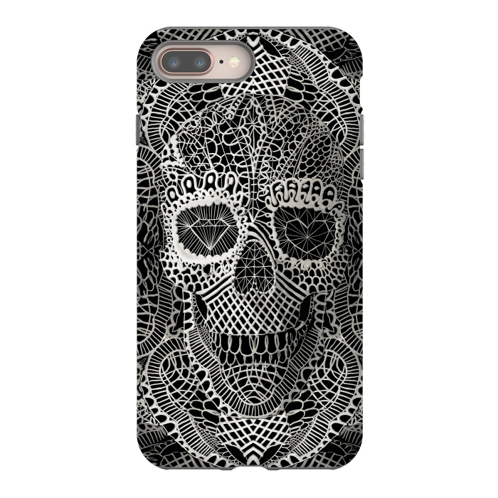 iPhone 8 plus StrongFit Lace Skull by Ali Gulec