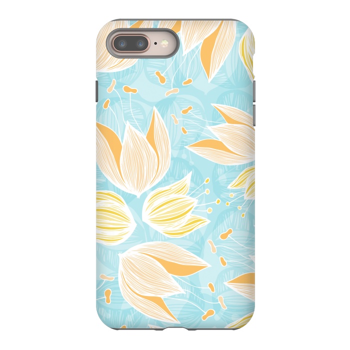 iPhone 8 plus StrongFit Blumen Blue by Anchobee
