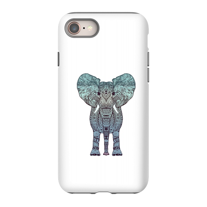 iPhone 8 StrongFit Elephant Blue by Monika Strigel