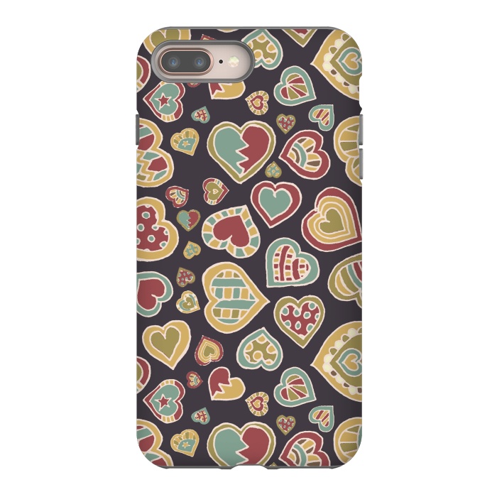 iPhone 8 plus StrongFit I Heart Doodling by Micklyn Le Feuvre
