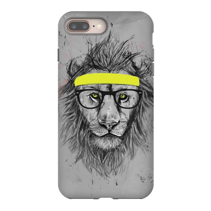 iPhone 8 plus StrongFit Hipster Lion by Balazs Solti