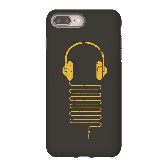 iPhone 8 plus StrongFit GOLD HEADPHONES by Sitchko